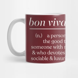 Bon Vivant // Outgoing Lover-Of-Fun Typography Gift Mug